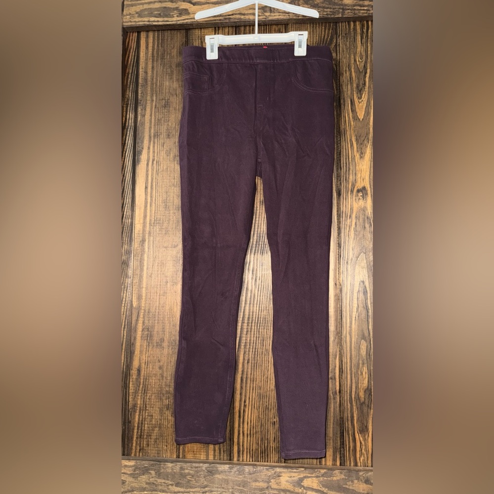 SPANX Women's Skinny Pants in burgundy